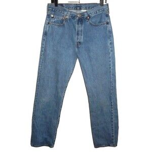 Vintage 2000's Levi's 501 Men's 33x34 (31x32 1/4) Denim Blue Jeans